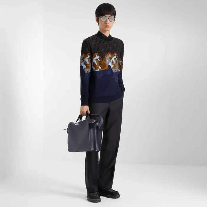 Man Black Nubuck Loafers Black Fendi Loafers and Mocassins