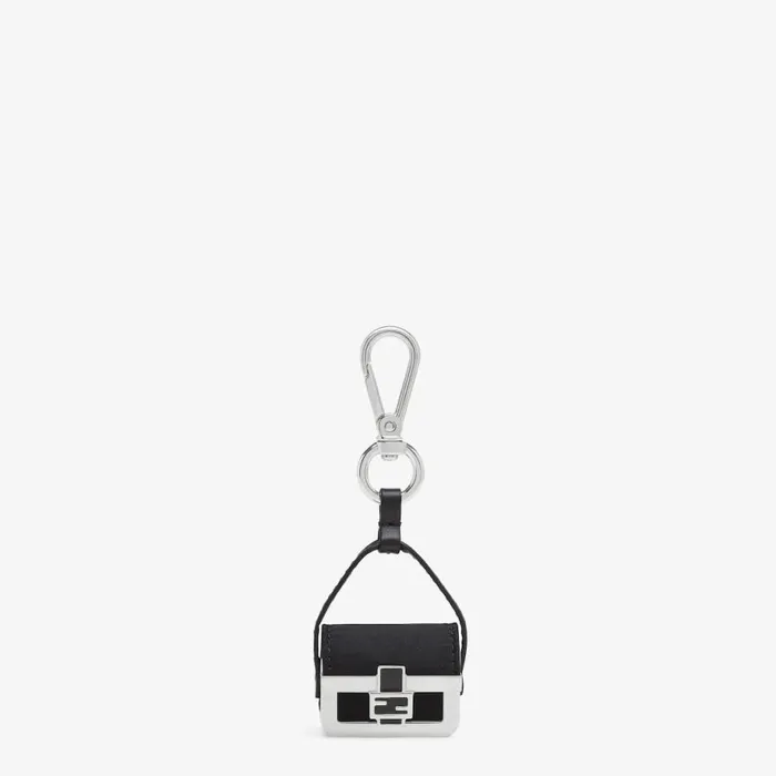 Man Black Silk Charm Black Fendi Key Rings and Bag Accessories