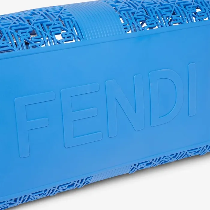 Man Blue Recycled Plastic Bag Blue Fendi Tote Bags