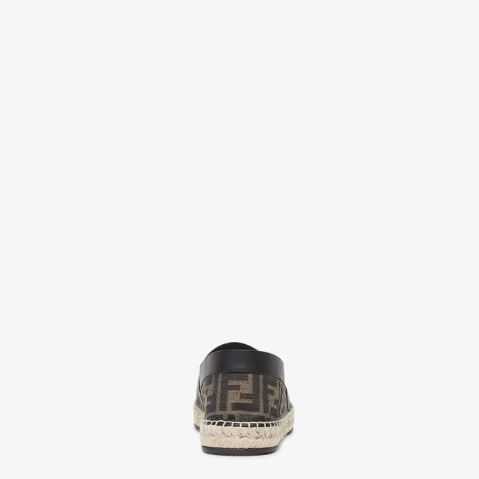 Man Brown Fabric Espadrilles Brown Fendi Slides and Sandals