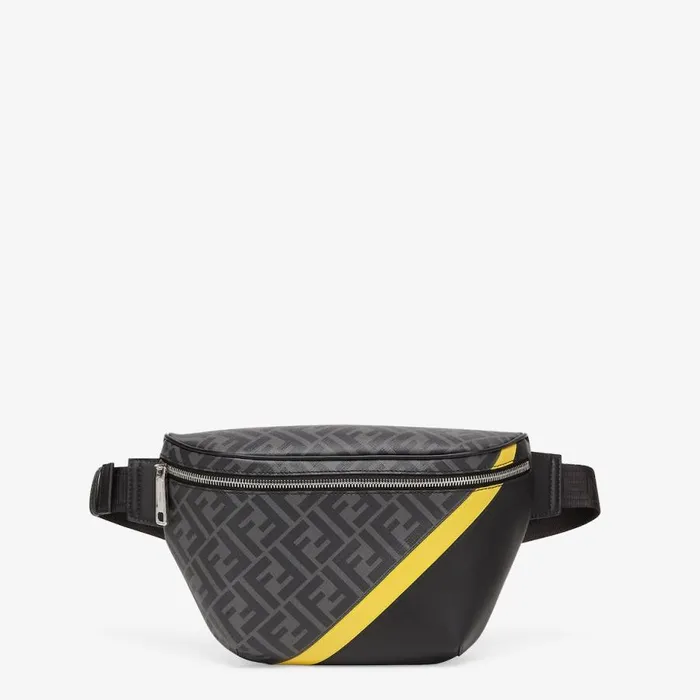 Man Grey Fabric Belt Bag Grey Fendi Belt Bags