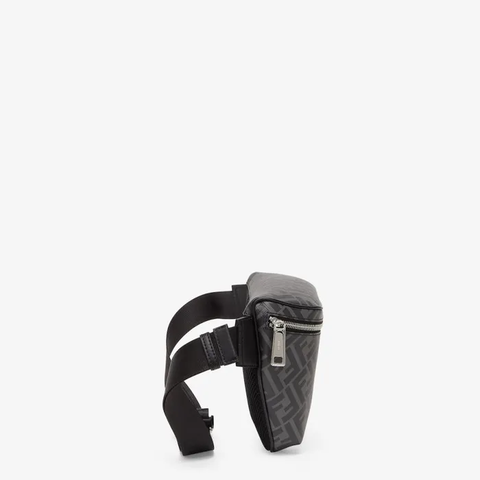 Man Grey Fabric Belt Bag Grey Fendi Belt Bags