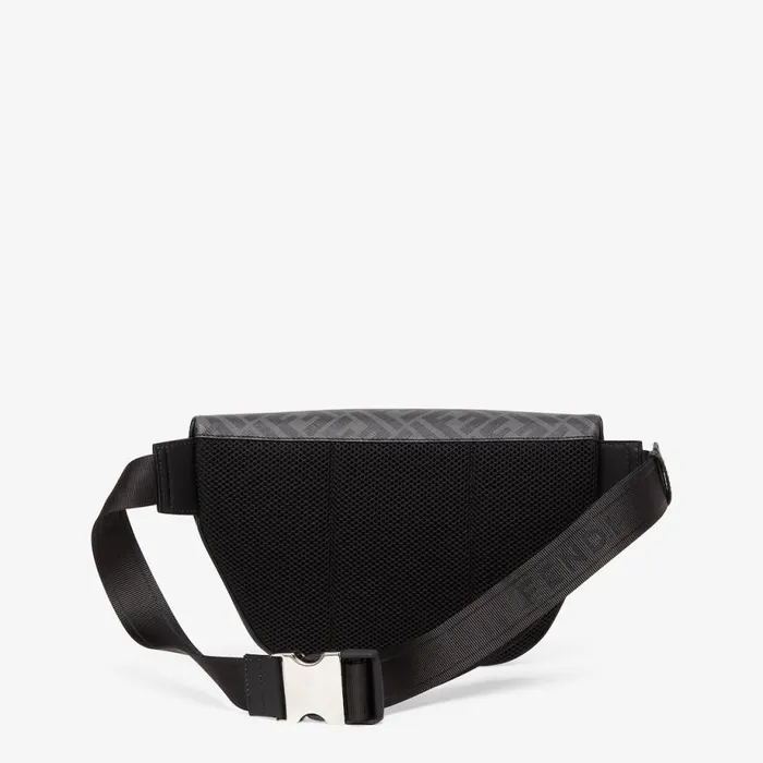 Man Grey Fabric Belt Bag Grey Fendi Belt Bags