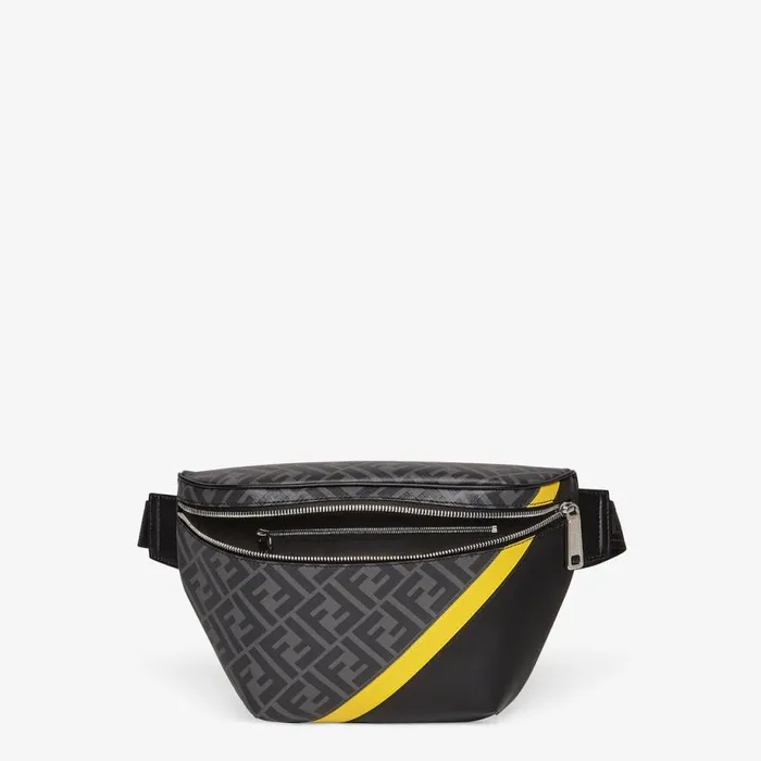 Man Grey Fabric Belt Bag Grey Fendi Belt Bags