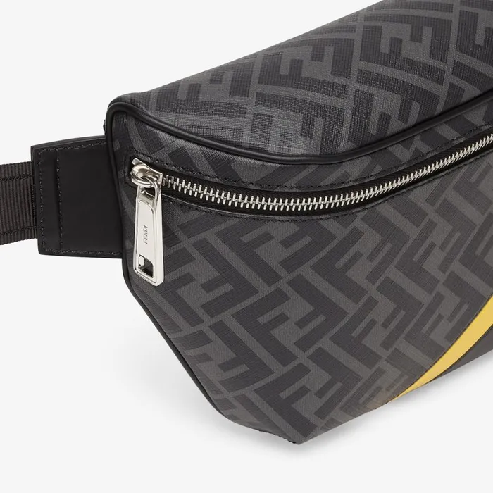 Man Grey Fabric Belt Bag Grey Fendi Belt Bags