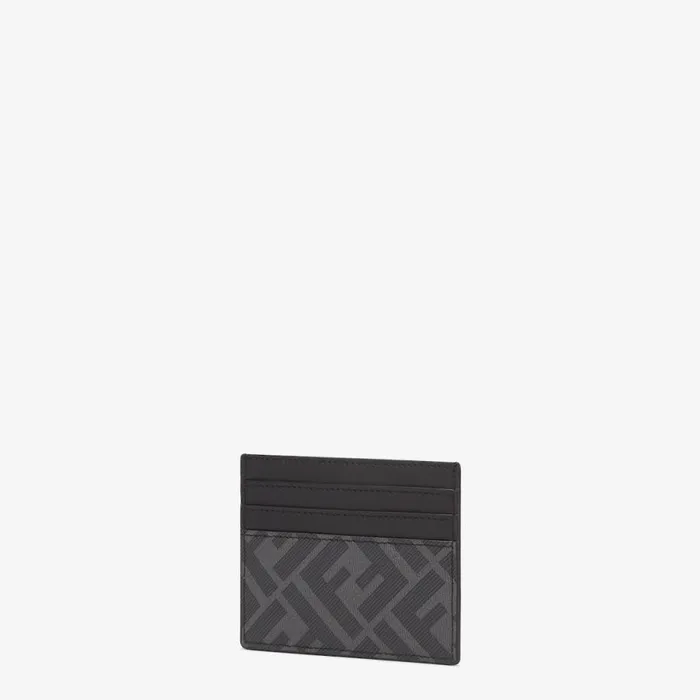 Man Grey Fabric Card Holder Grey Fendi Card Holders