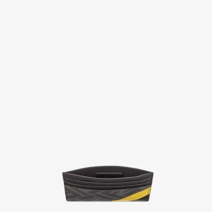 Man Grey Fabric Card Holder Grey Fendi Card Holders