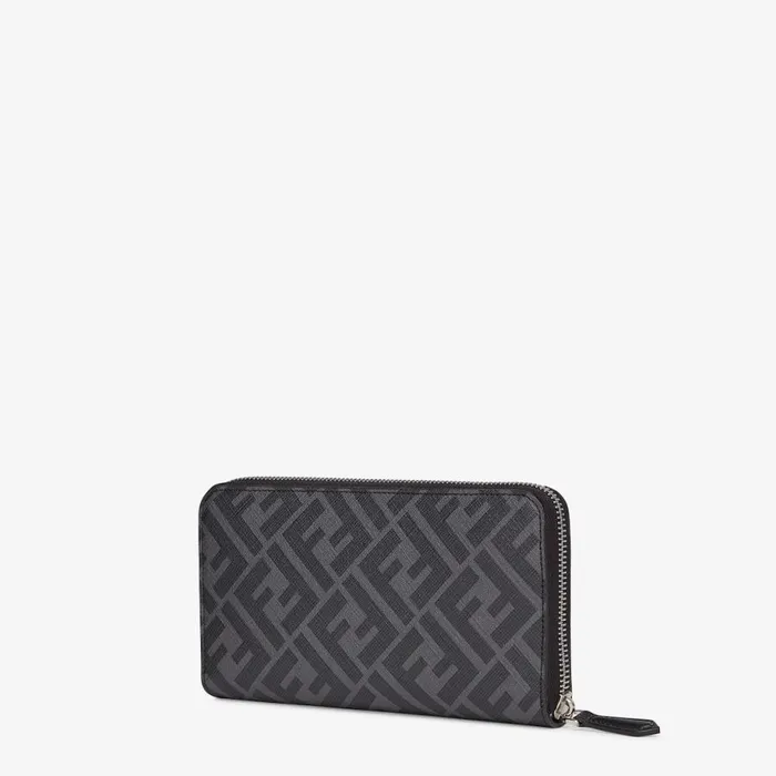 Man Grey Fabric Wallet Grey Fendi Wallets