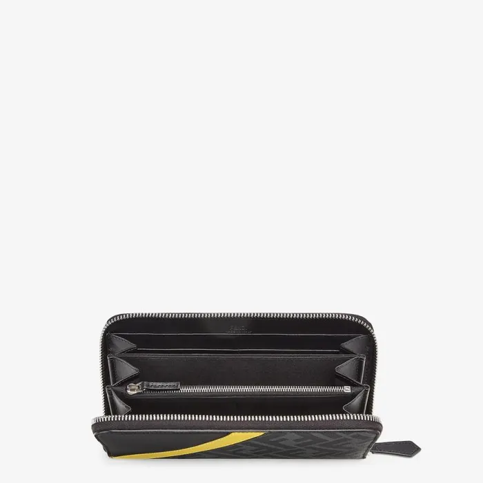 Man Grey Fabric Wallet Grey Fendi Wallets
