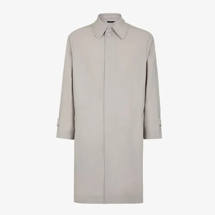 Man Grey Nylon Trench Coat Grey Fendi Coats and Outerwear