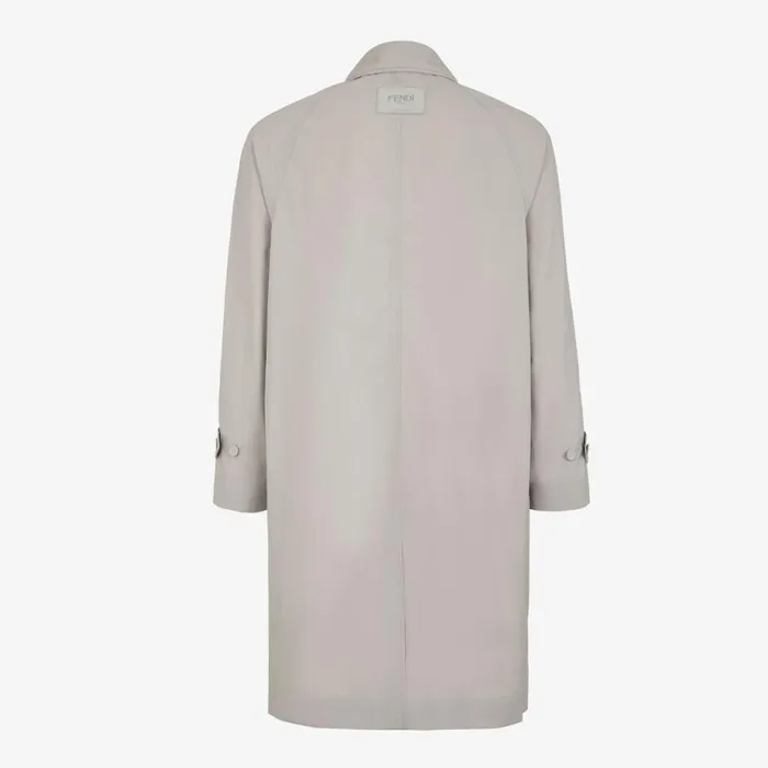 Man Grey Nylon Trench Coat Grey Fendi Coats and Outerwear