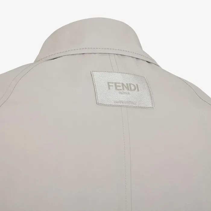 Man Grey Nylon Trench Coat Grey Fendi Coats and Outerwear