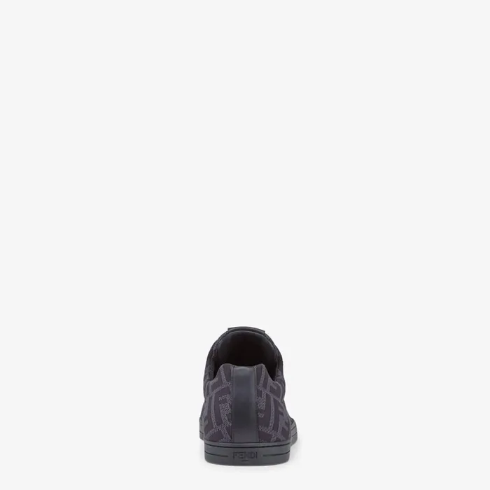 Man Grey Tech Fabric LowTop Grey Fendi Sneakers