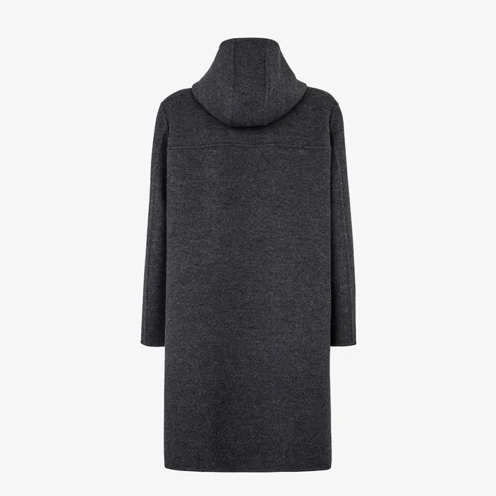 Man Grey Wool Coat Grey Fendi Coats and Outerwear