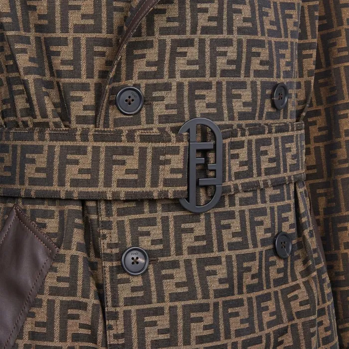 Man Multicolour Fabric Trench Coat Multicolour Fendi Coats and Outerwear