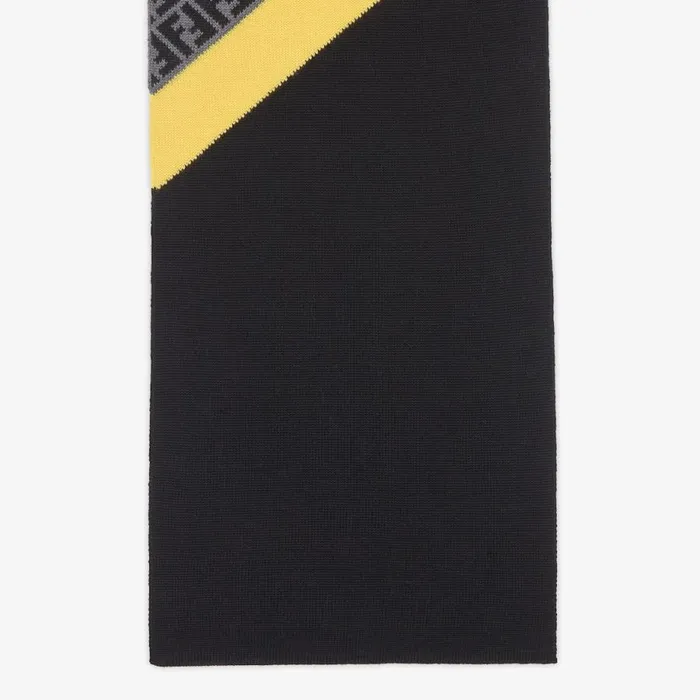Man Multicolour Wool Scarf Multicolour Fendi Scarves