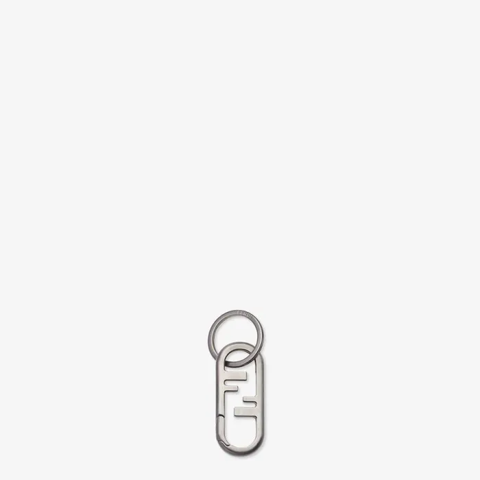 Man RutheniumColoured Metal Charm Ruthenium Fendi Key Rings and Bag Accessories