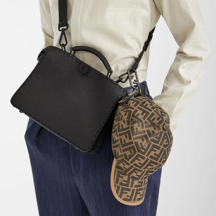 Man RutheniumColoured Metal Charm Ruthenium Fendi Key Rings and Bag Accessories