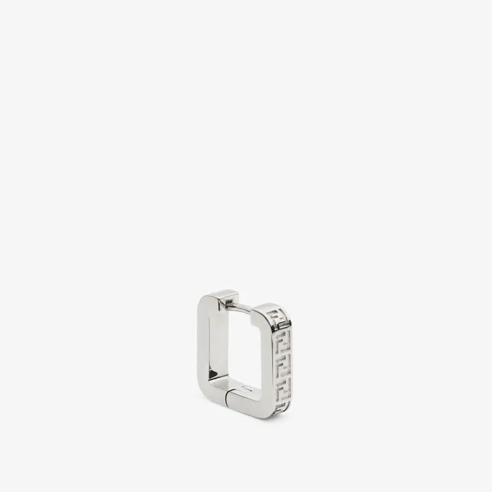 Man SilverColoured Metal Earrings Silver Fendi Earring