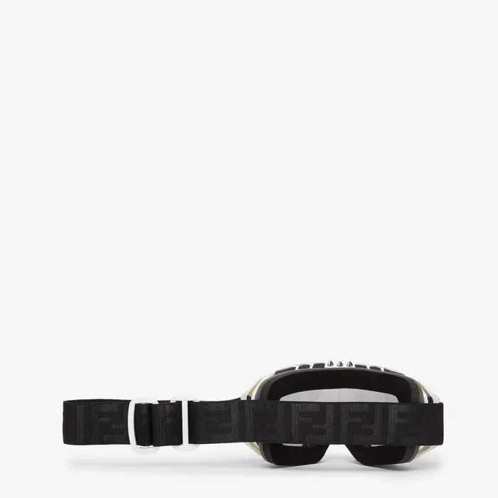 Man White Ski Goggles White Fendi Skiwear
