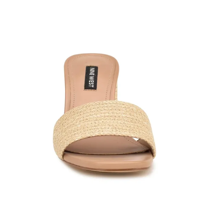 Mapeli Heeled Slide Sandals Natural Women Nine West Heeled