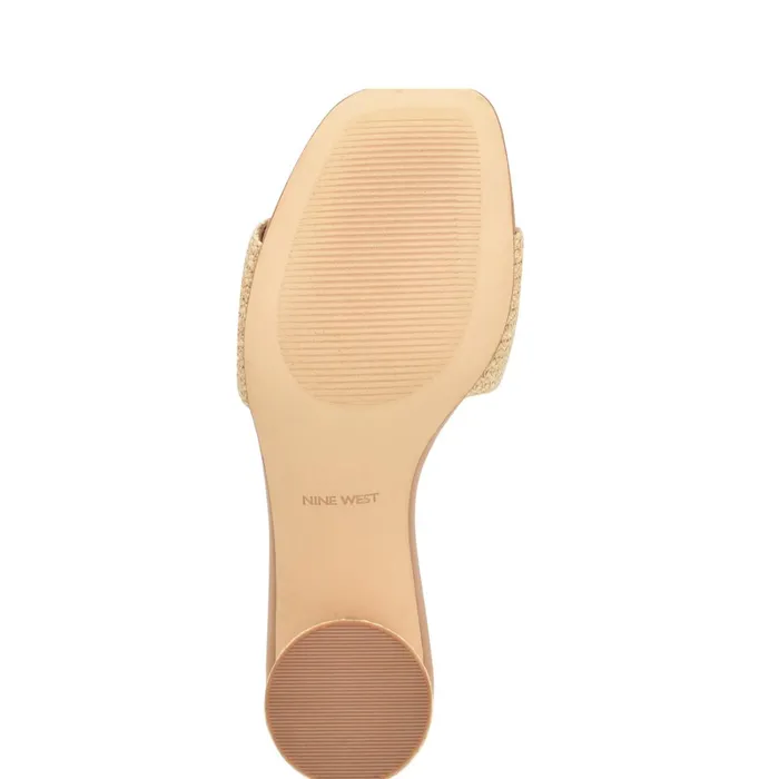 Mapeli Heeled Slide Sandals Natural Women Nine West Heeled