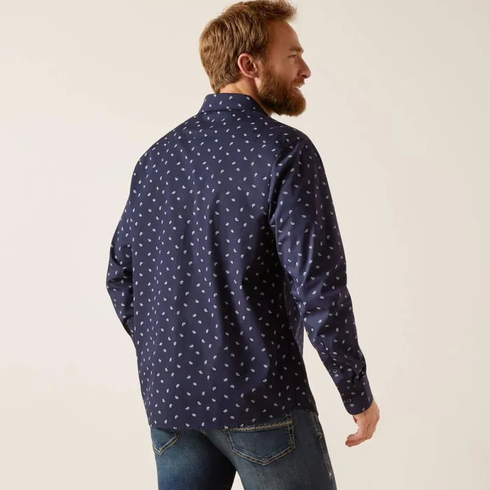 Marco Stretch Modern Fit Shirt Blue Men Ariat Button Down Shirts
