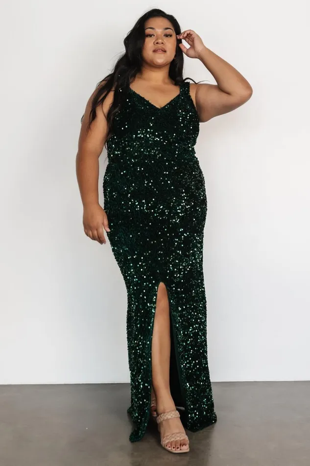 Marilyn Sequin Maxi Gown Emerald Women Baltic Born Embellished Sequin Marilyn Sequin Maxi Gown Emerald Women Baltic Born Embellished Sequin