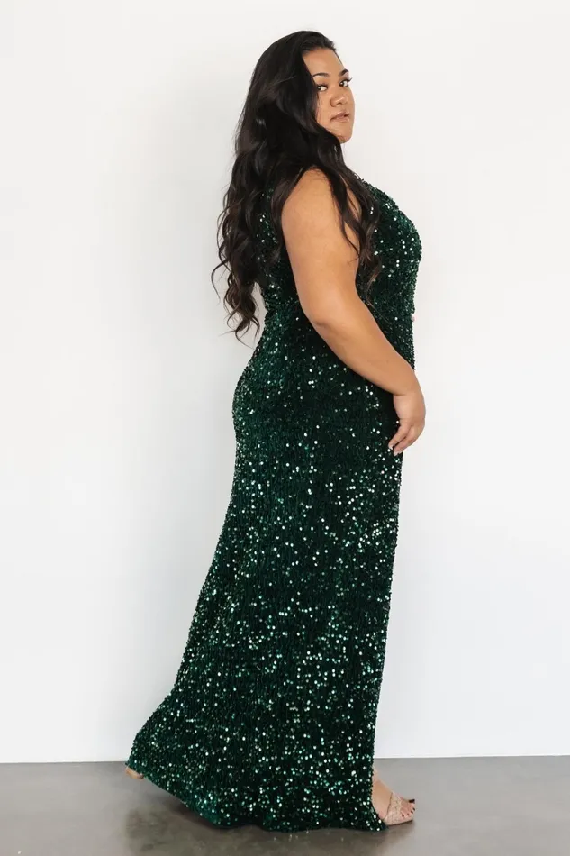 Marilyn Sequin Maxi Gown Emerald Women Baltic Born Embellished Sequin Marilyn Sequin Maxi Gown Emerald Women Baltic Born Embellished Sequin