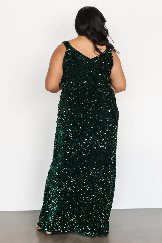 Marilyn Sequin Maxi Gown Emerald Women Baltic Born Embellished Sequin Marilyn Sequin Maxi Gown Emerald Women Baltic Born Embellished Sequin