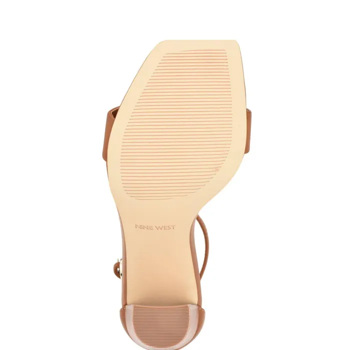 Marrie Ankle Strap Sandals Dark Natural Women Nine West Dress