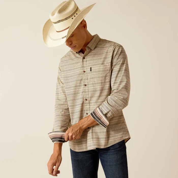Marvin Stretch Modern Fit Shirt Sandshell Men Ariat Button Down Shirts