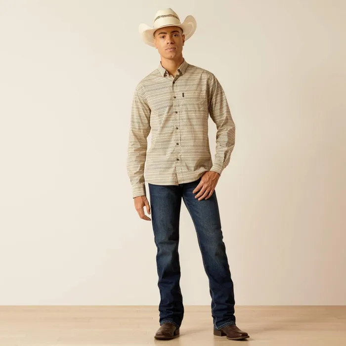 Marvin Stretch Modern Fit Shirt Sandshell Men Ariat Button Down Shirts Marvin Stretch Modern Fit Shirt Sandshell Men Ariat Button Down Shirts