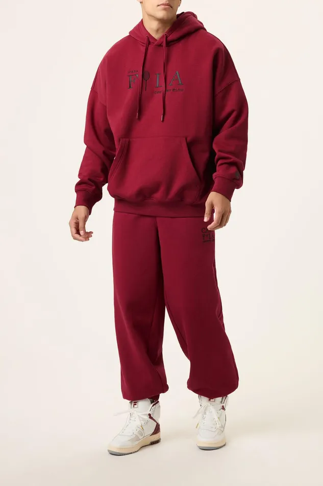 Matching Sets Men Fila Casa Fila Country Club Hoodie 600 Tibetan Red