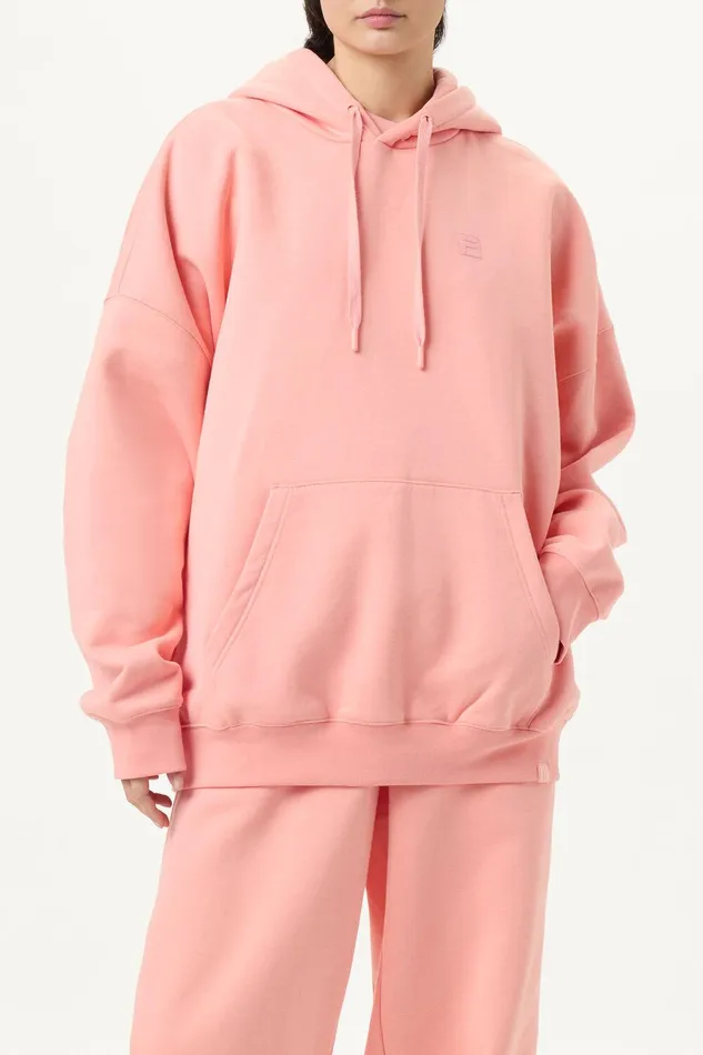 Matching Sets Women Fila Apex Oversized Hoodie 800 Coral Almond