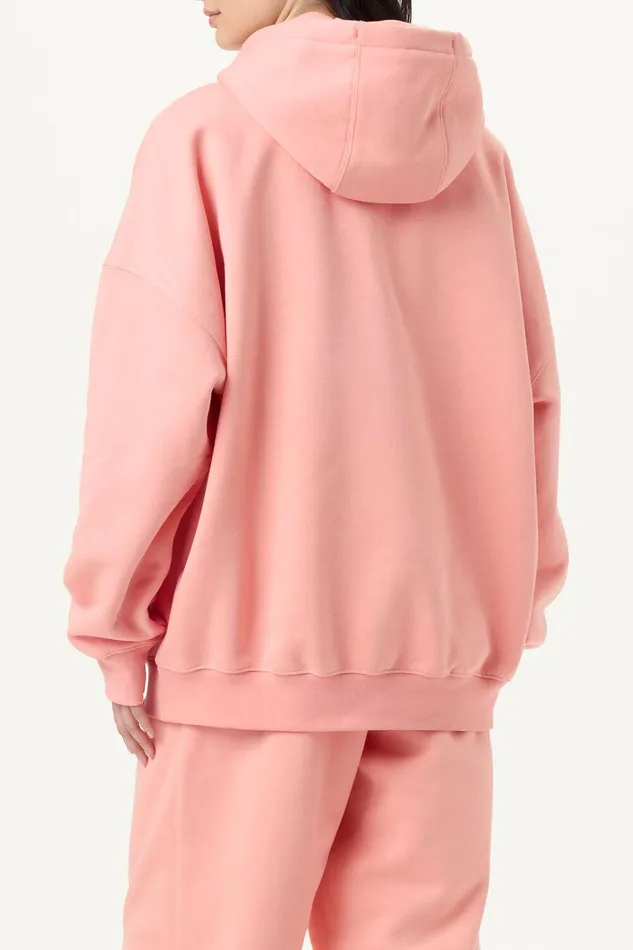 Matching Sets Women Fila Apex Oversized Hoodie 800 Coral Almond