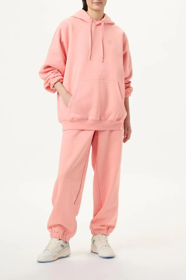 Matching Sets Women Fila Apex Oversized Hoodie 800 Coral Almond