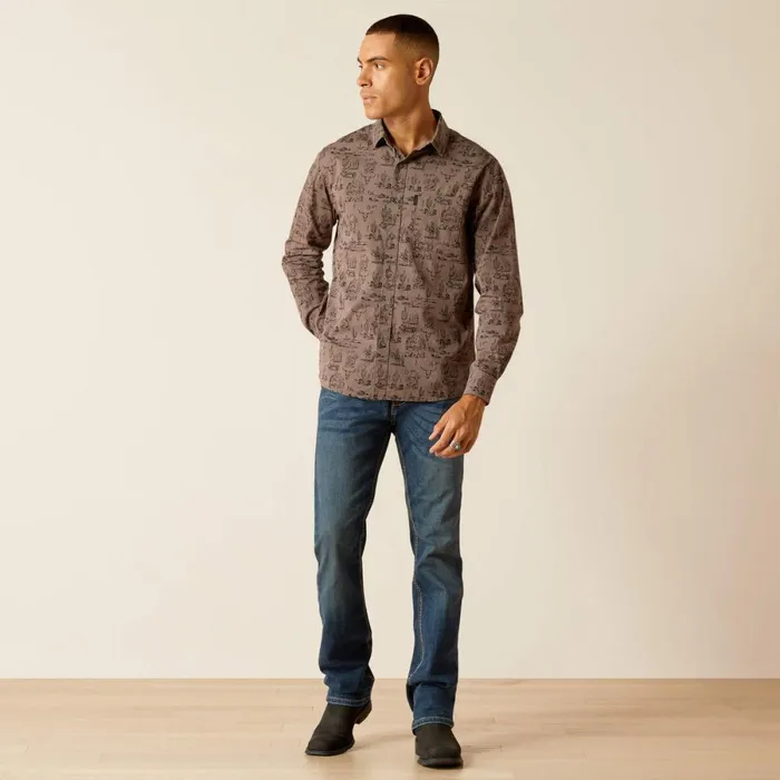 Matteo Stretch Modern Fit Shirt Eiffel Tower Men Ariat Button Down Shirts Matteo Stretch Modern Fit Shirt Eiffel Tower Men Ariat Button Down Shirts