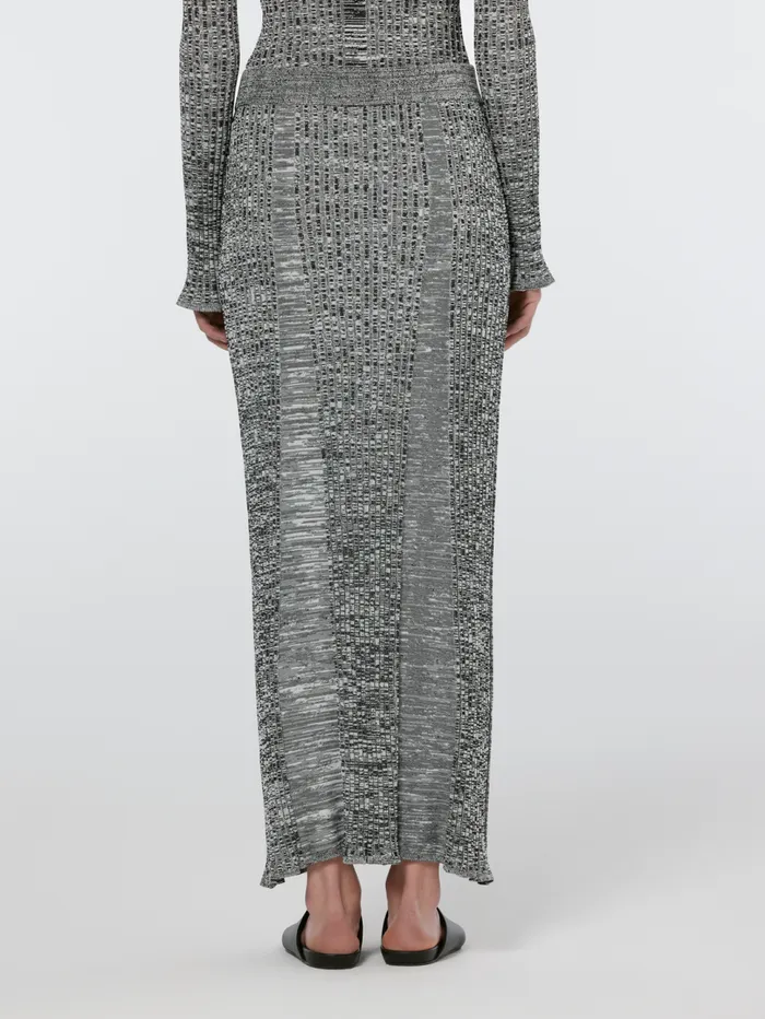Maxi Ribbed Knitted Skirt Black Women Scotch and Soda Skirts and Shorts
