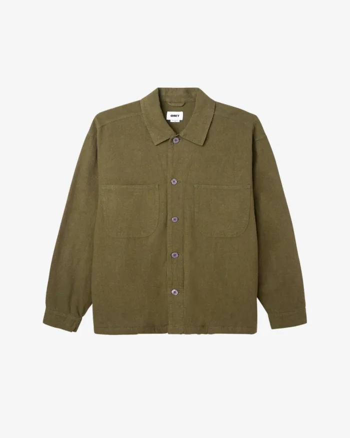 Men ANTONIO UTILITY SHIRT JACKET Recon Army OBEY Clothing JACKETS