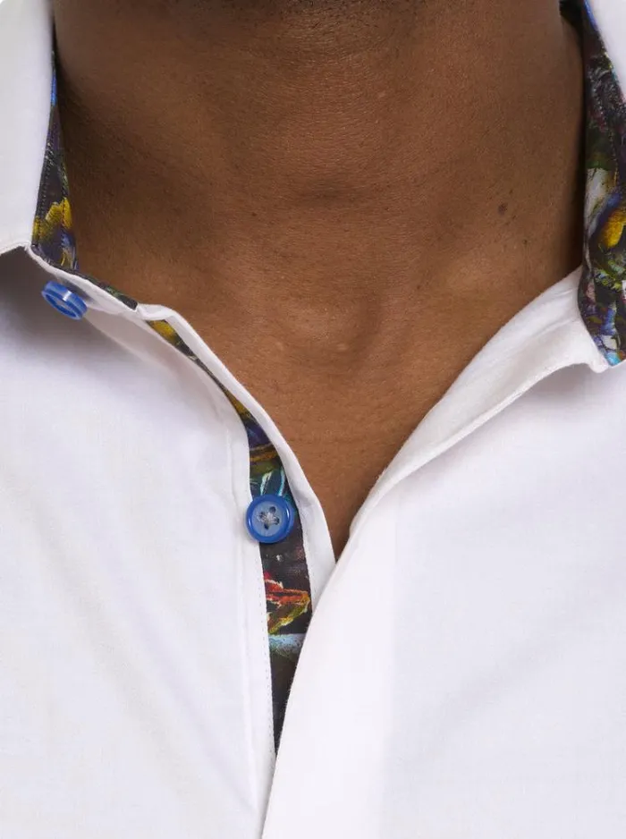 Men APRESSKI LONG SLEEVE BUTTON DOWN SHIRT TALL White Robert Graham Button Down Shirts
