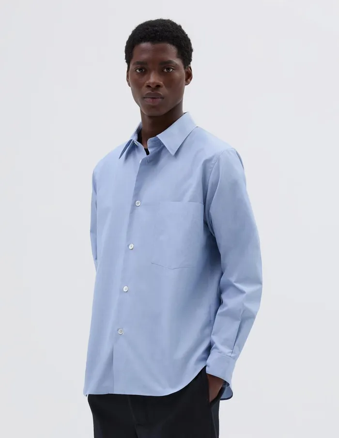 Men Basic Shirt Pale Blue Margaret Howell Shirts