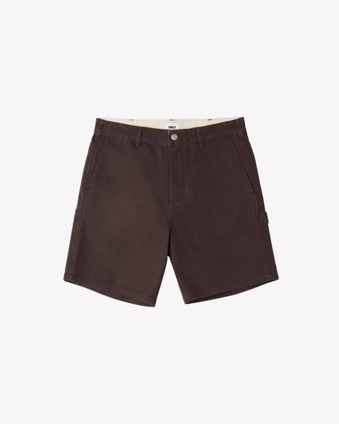 Men BIG TIMER CARPENTER SHORT Java Brown OBEY Clothing BOTTOMS