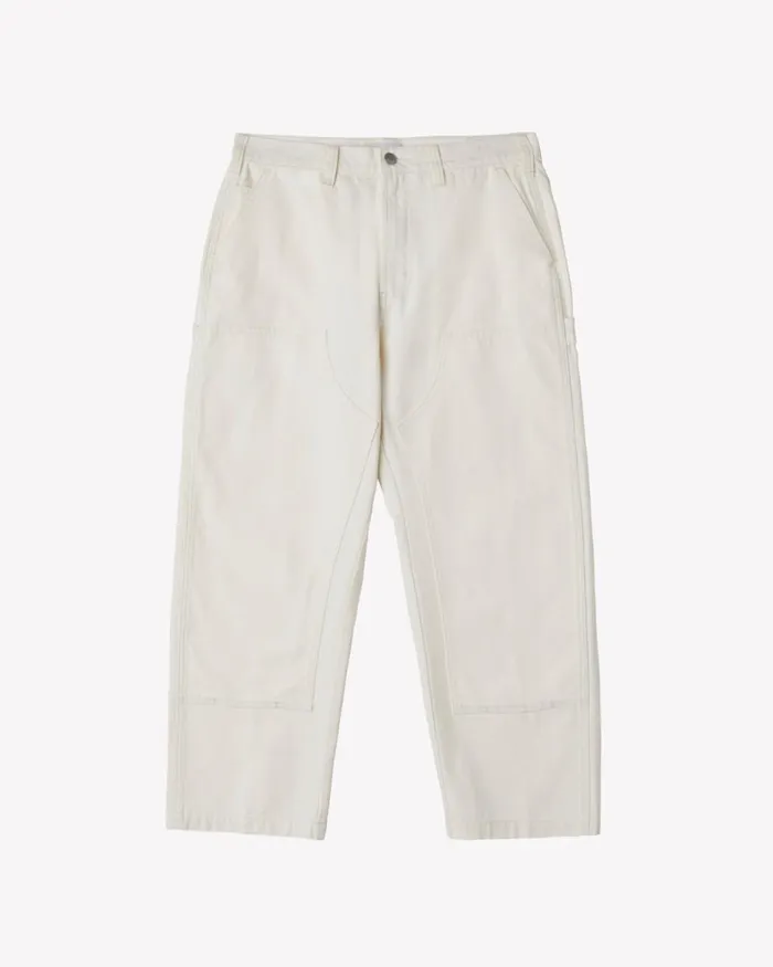Men BIG TIMER TWILL DOUBLE KNEE PANT Black OBEY Clothing BOTTOMS