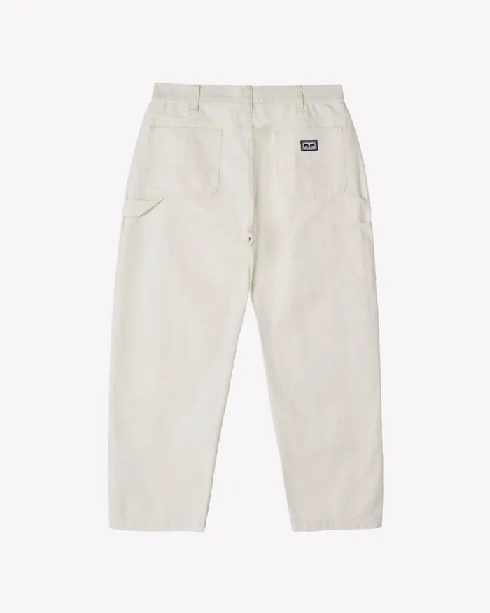 Men BIG TIMER TWILL DOUBLE KNEE PANT Black OBEY Clothing BOTTOMS