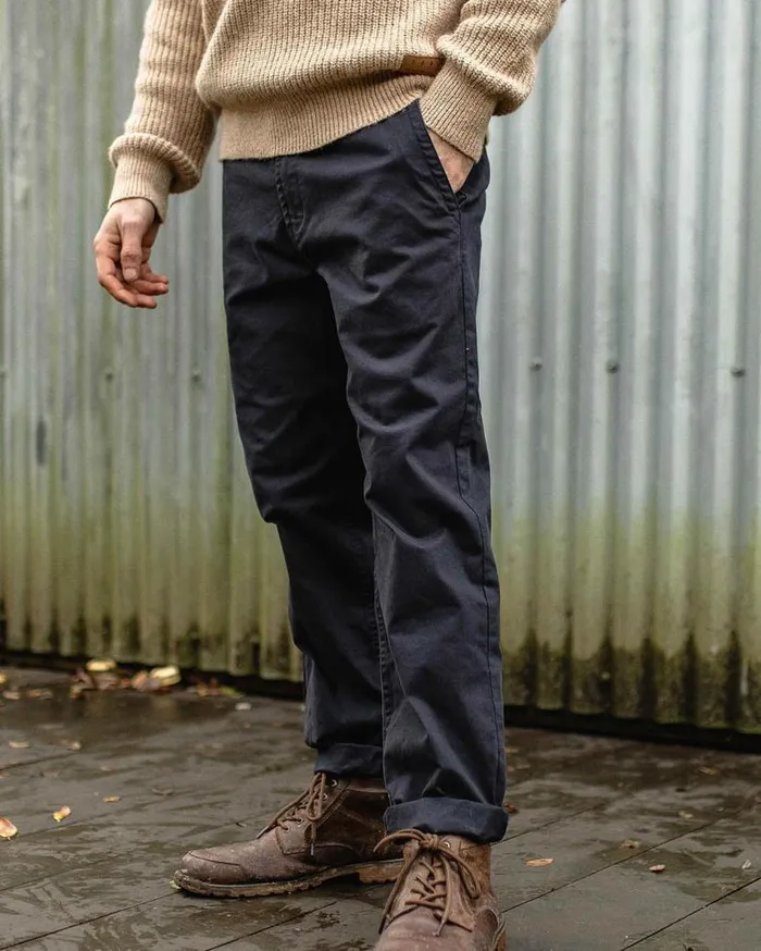 Men Bottoms Passenger 365 Organic Cotton Trouser Faded Black Faded Black
