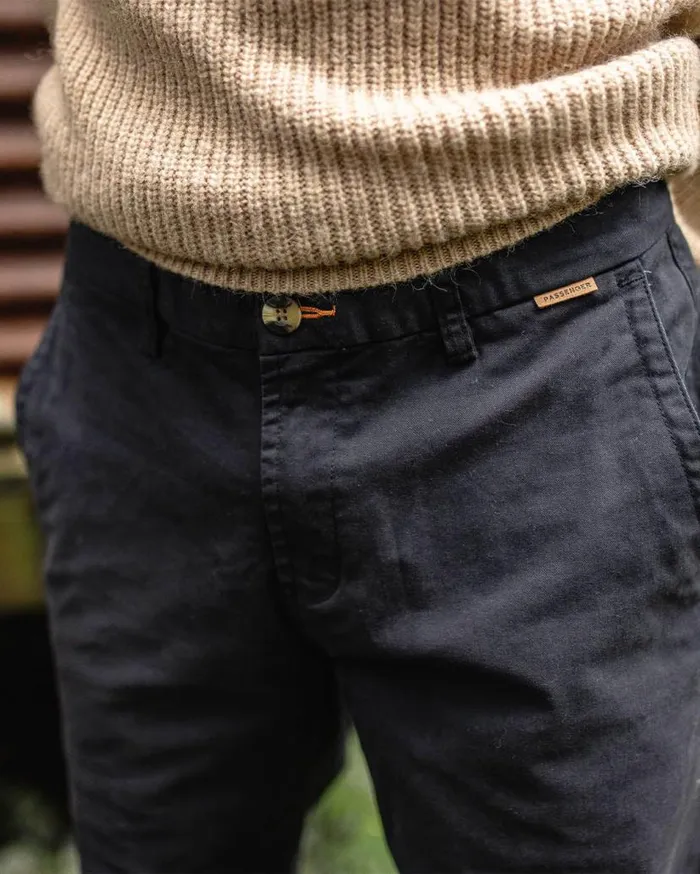 Men Bottoms Passenger 365 Organic Cotton Trouser Faded Black Faded Black