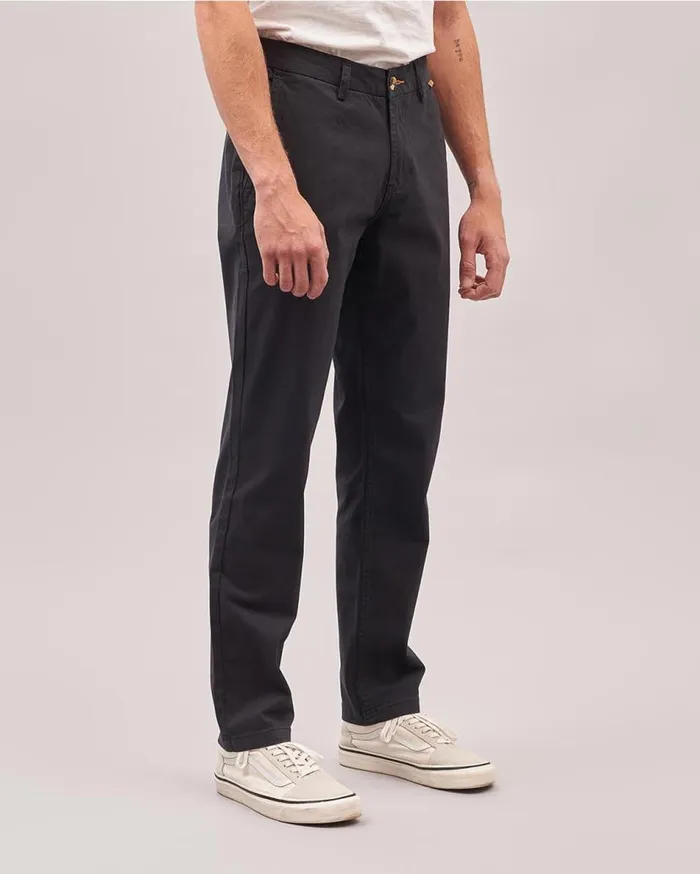 Men Bottoms Passenger 365 Organic Cotton Trouser Faded Black Faded Black