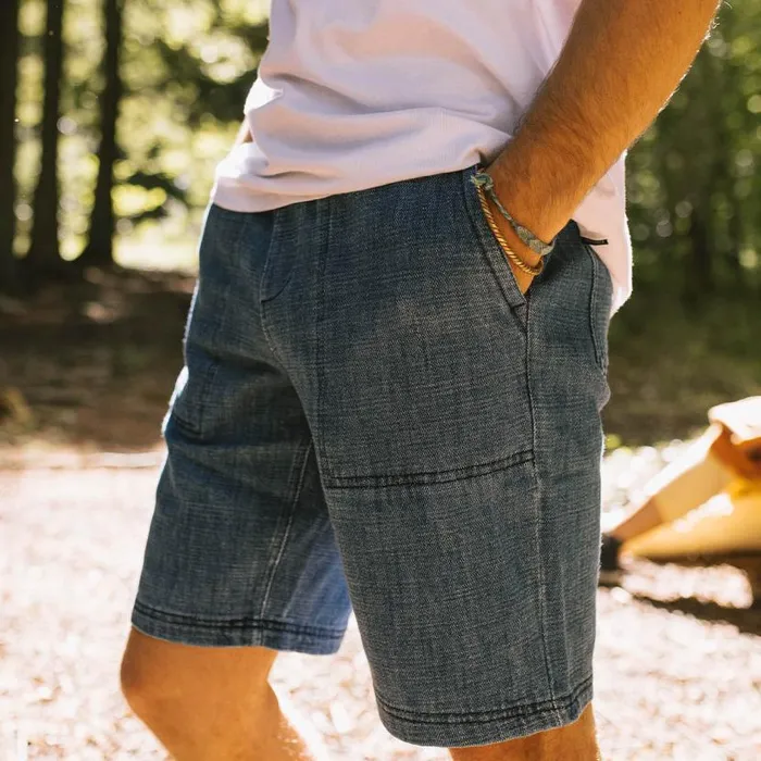 Men Bottoms Passenger Pine Recycled Cotton Cord Shorts Washed Denim Washed Denim