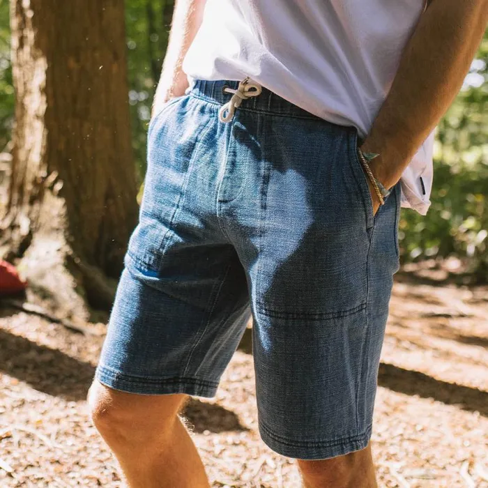 Men Bottoms Passenger Pine Recycled Cotton Cord Shorts Washed Denim Washed Denim
